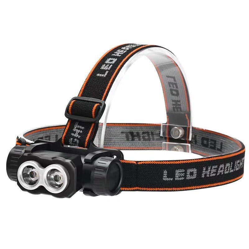 Fishing Headlamp USD Rechargeable Flashlight 1865 Lithium Battery Camping Night Run Patrol Light carry 2 lights 3 lights